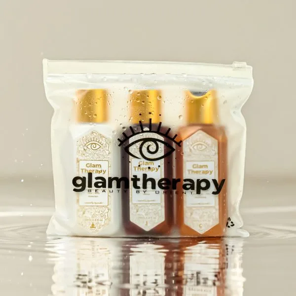 Glam Therapy Empire Of The Sun Serisi 3'lü Set Şeffaf Kozmetik Çantası Hediye